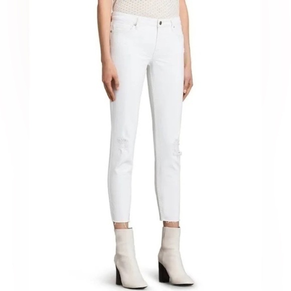 All Saints Jeans All Saints Mast Ankle Destroy White Jeans - Picture 3 of 8